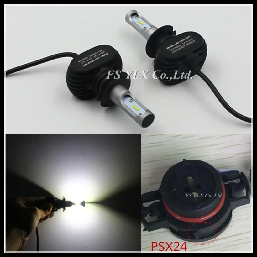 

PSX24 LED Headlight Conversion Kit Driving Lamp Bulbs PSX24W Auto Car Motorcycle Headlamp Bulb PSX24 LED Headlight 9-32V 8000LM