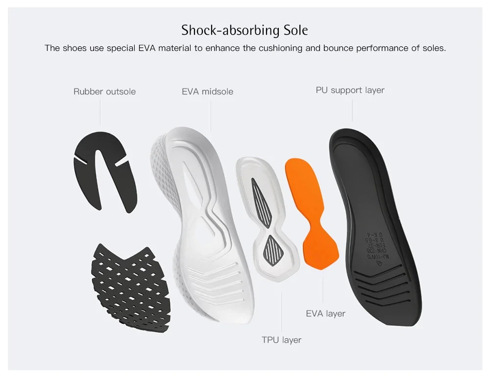 Оригинальные кроссовки Xiaomi Mijia 2, Женская умная обувь для бега, дизайн замка Fishbone, уни-литье, Techinique, эластичная трикотажная вамп