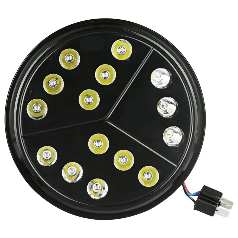 FADUIES 1 Pair Black 7inch Arrow Style Round HiLo Beam LED Headlights For Jeep Wrangler TJ JK Unlimited 97+ (8)