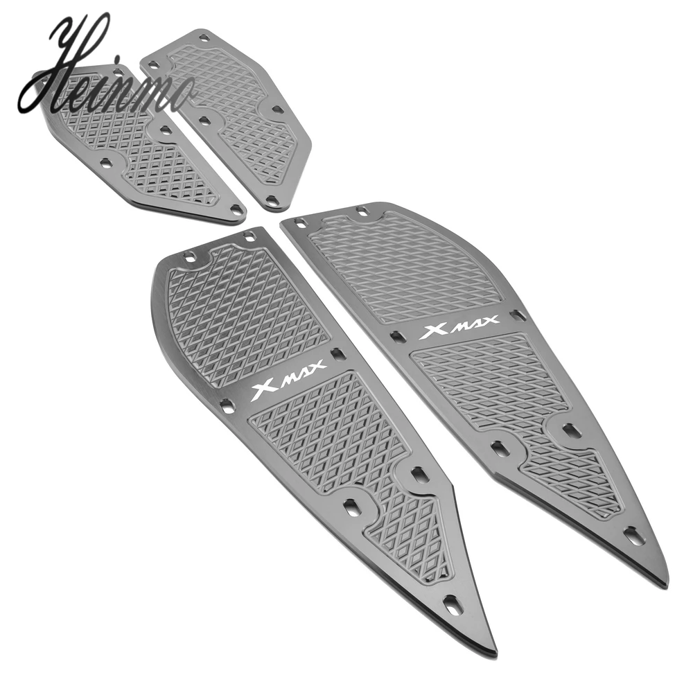 With Logo For YAMAHA Foot Pegs plate Footrest Step pads For Yamaha XMAX X-MAX 250 300 Motorcycle Accessories High Quality CNC (13)