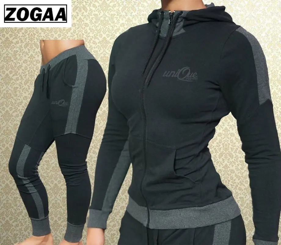 

ZOGAA Women Outfits 2 Piece Set Hooded Sweatshirts With Pants Solid Slim Casual Sweat Suit Matching Sets for Women Tracksuit
