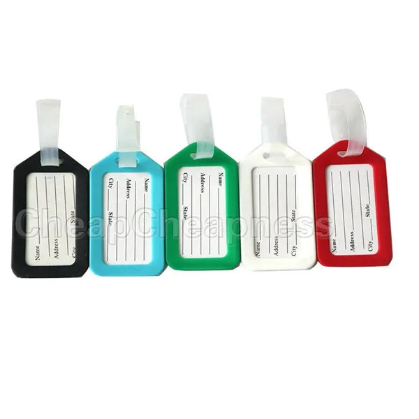 Velishy New 5 Pcs/set Travel Luggage Label Straps Suitcase Name ID Address Tags Luggage Tags