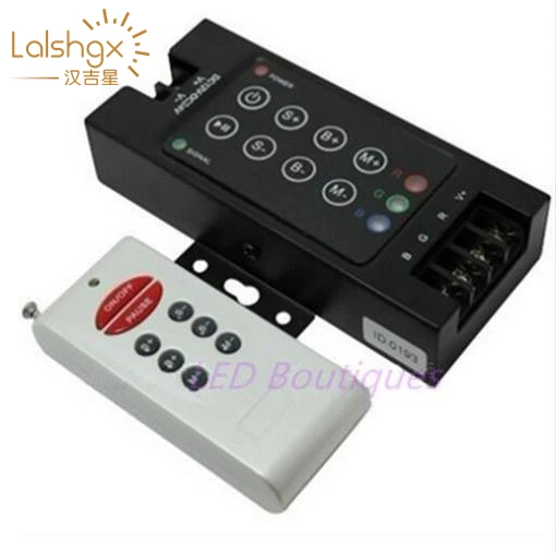 

1 pcs DC12-24V 10A*3channels 6key RF remote RGB Controller New arrive