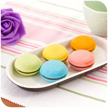 

macaron eraser rubber utiles escolares gomas de borrar gomme borrachas erasers for kids biscuit kawaii papeleria gomme fofa