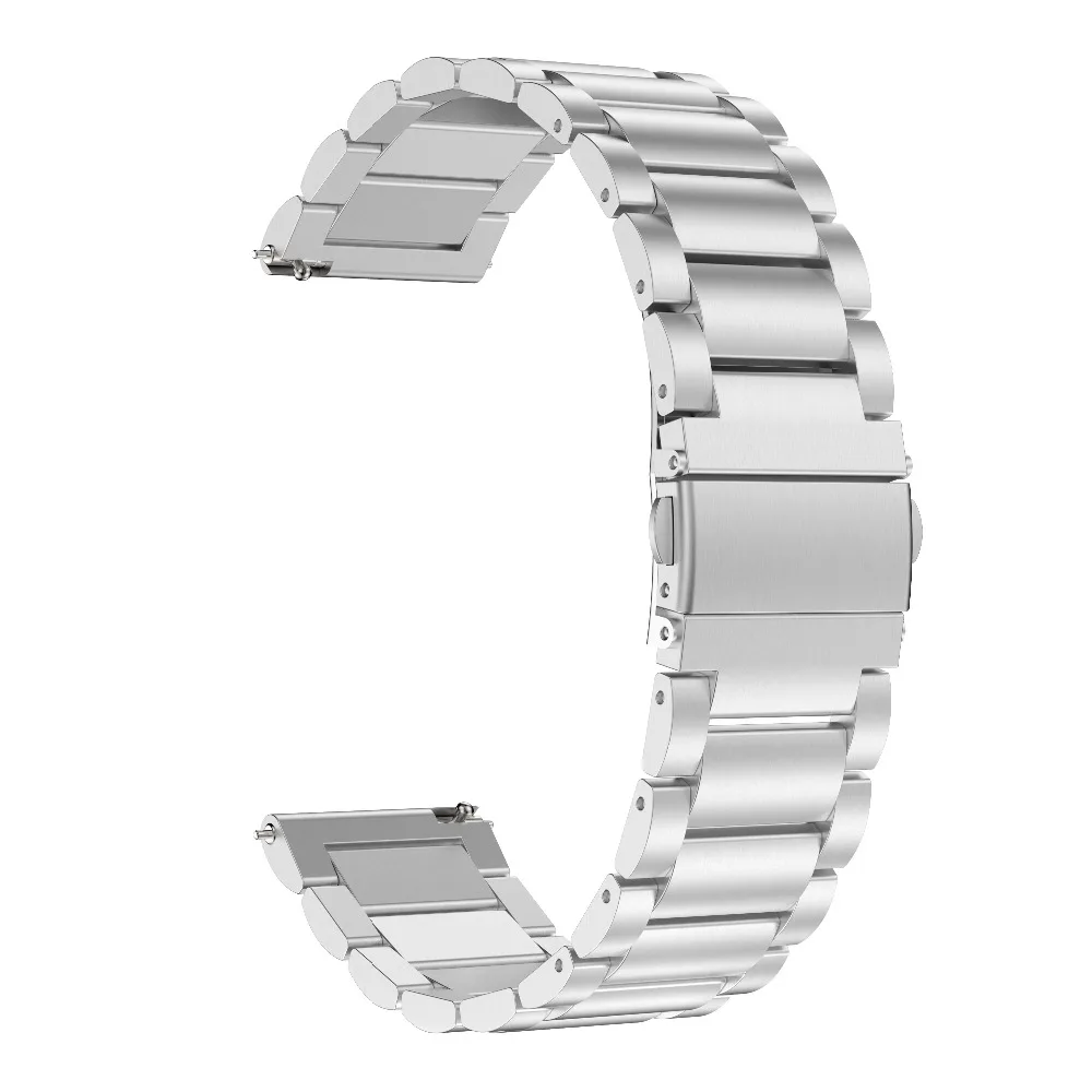 22 мм ремешок для часов из нержавеющей стали для samsung gear S3 Frontier классический браслет для huawei Watch GT2/Galaxy Watch 46 мм