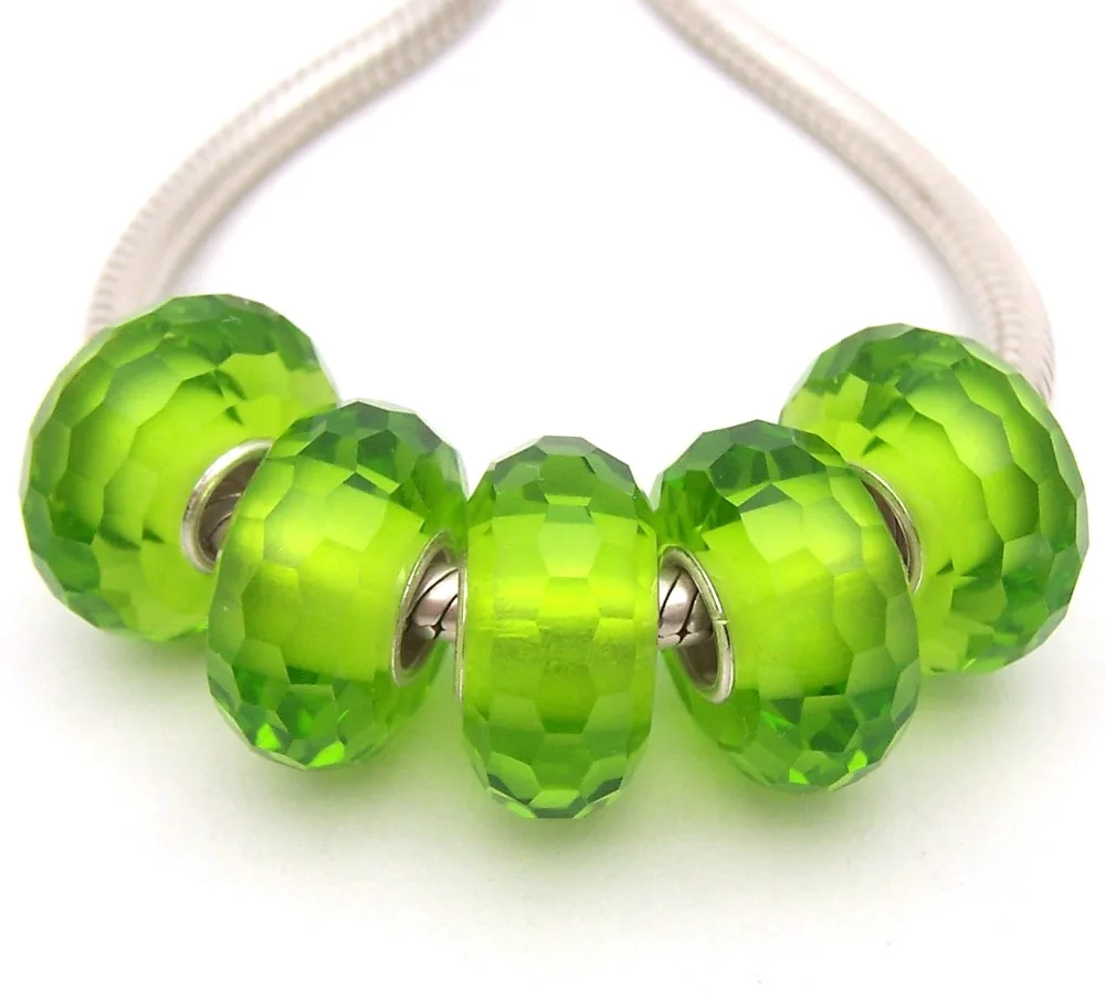 

SBJWG605 5PCS 100% S925 Sterling Silver Beads Murano Glass beads Fit European Charms Bracelet charms diy jewelry Lamp work