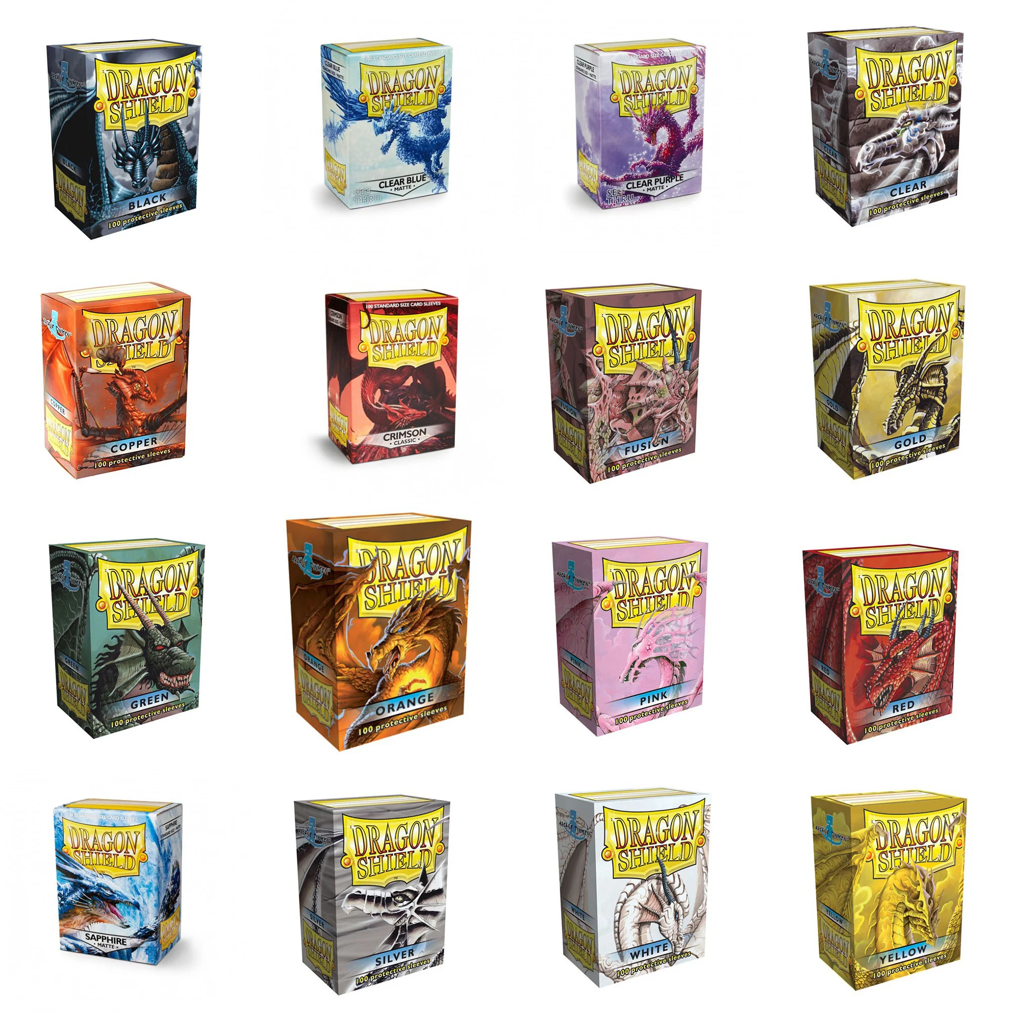 

Dragon Shield 100 PCS/BOX Colorful Cards Demark Dragon Shield Cards Sleeve MGT Cards Protector for PKM/Star Reals Card COVER