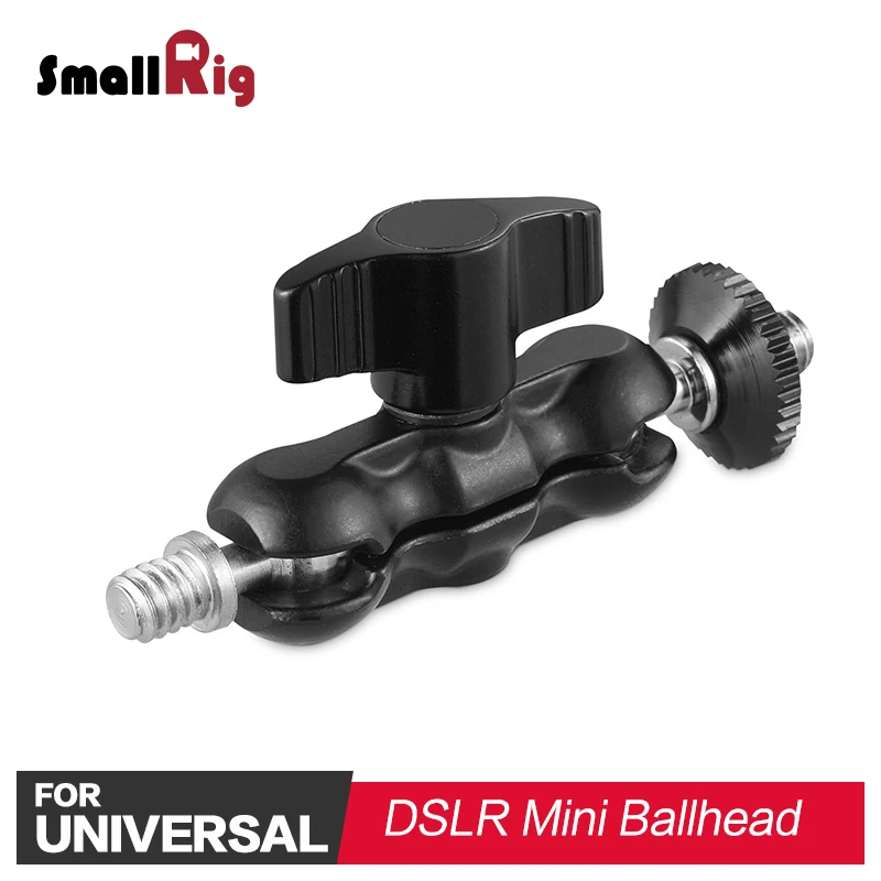 

SmallRig DSLR Camera Rig Aluminum Dual Mini Ballhead Arm with 1/4 thread For Video Monitor ,LED Light Support 2157