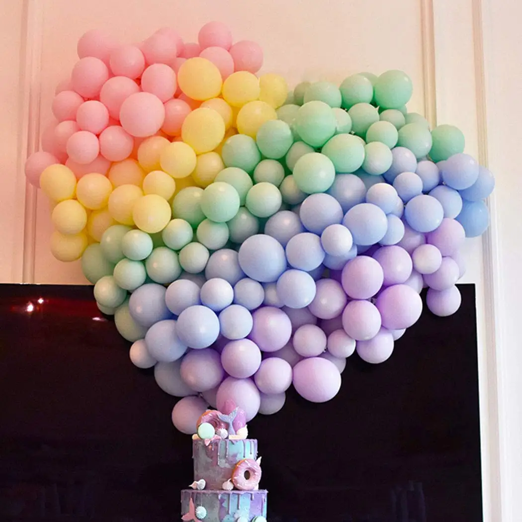 

Graduation Christmas Birthday Kids Candy Assorted DIY Party Baby Shower Macaroon Balloon Rainbow Wedding Latex Pastel decor D20