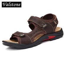 Valstone Для мужчин сандалии женская обувь Элитный бренд обувь из натуральной кожи; сезон лето Для мужчин обувь мужские тапочки; пляжная обувь; Для мужчин с открытым носком; сандалии