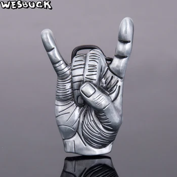 

WesBuck Brand Loving Gesture Metal Belt Buckles for Man Unisex Western Buckles Cowboys Cowgirl Cool Buckle Luxury Causal Hebilla