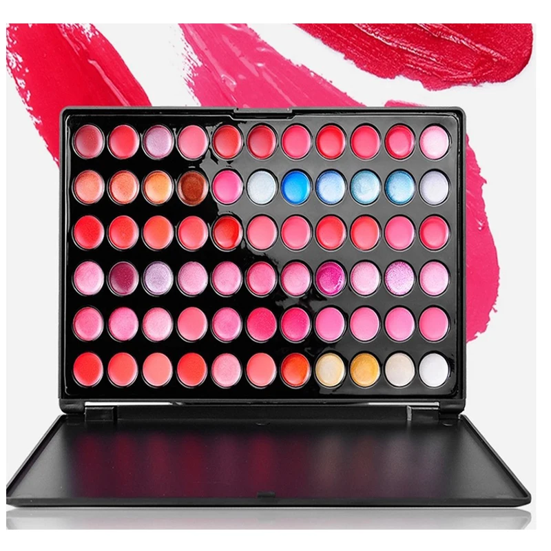 66 Colors Beauty Make Up Lipsticks lip gloss Moisturizer Shimmer lipstick palette maquiagem Moisturizer Lip Gloss Cosmetic Set