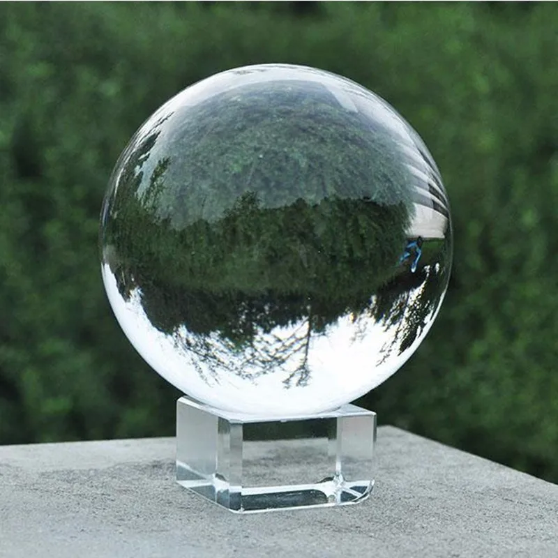 jqj clear crystal sphere ball paperweight craft feng shui home