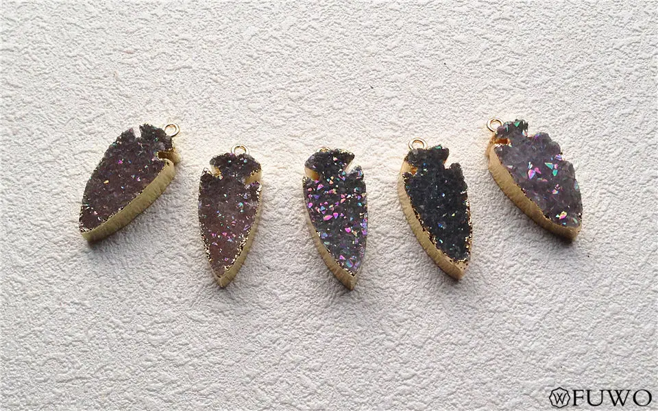 Angel Aura Quartz Druzy Pendant 8