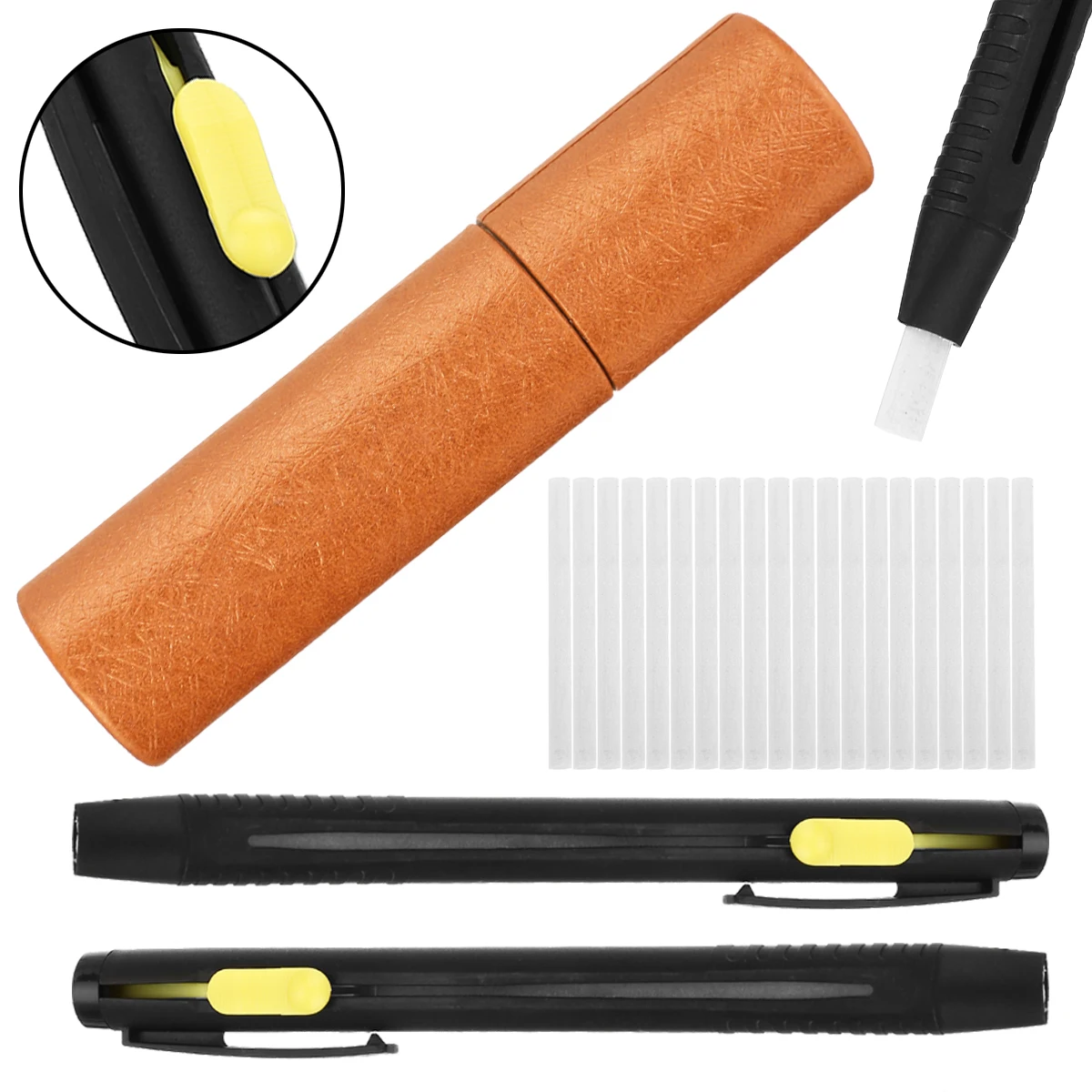 1 Set Black Tailors Chalk Pen Pencil Dressmakers Invisible Marking Chalk Sewing DIY Leather Fabric Cloth Tools Accessories