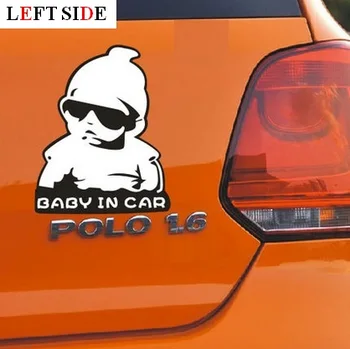 

LEFT SIDE Funny Car Stickers Simple Design Innoviation Cool Baby in Car Warning Mark Car Stickers Personality Waterproof Lovely