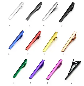 

Men's 11 red, blue, green, purple black color tie clip color business talks, parties, dinner date 20pcs 60mm*6mm