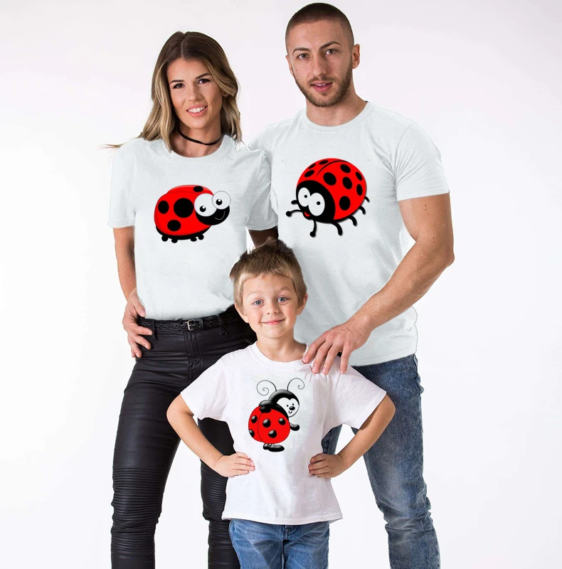Camiseta de mariquita para padres e hijos, ropa a juego para madre e hija, ropa de para el día de nacimiento, trajes a juego de mariquita|Trajes iguales de familia| AliExpress