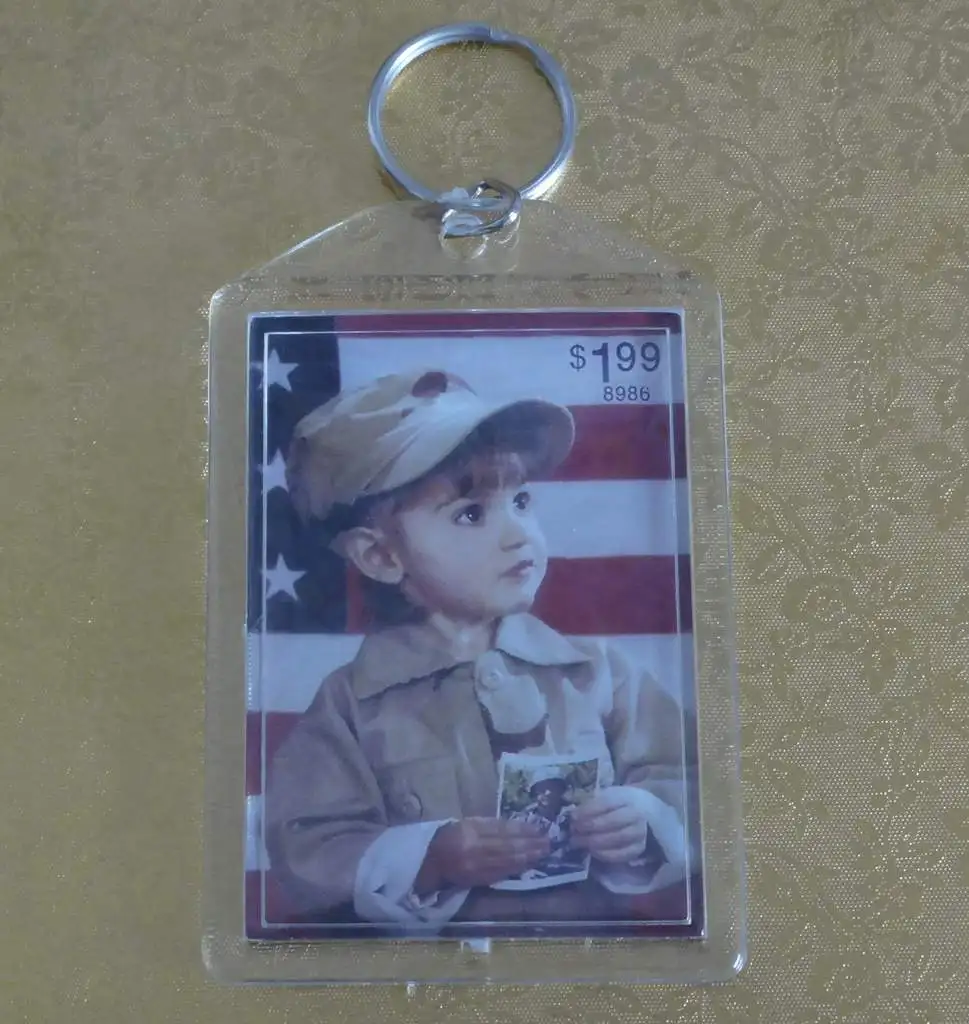 

5pcs/Set Transparent Blank Acrylic Key Chain Photo Picture Frame Keyrings Keychains Key Holder Rectangle Photo Frame Key Ring