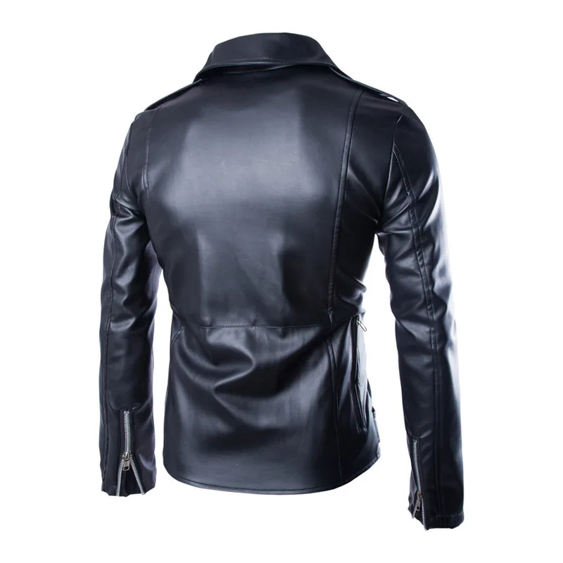 Бесплатная доставка Мужские Модные PU кожаная куртка 105