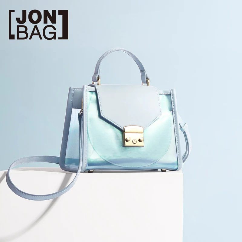 

JONBAG Portable net red texture slant slant air summer bag 2019 new fashion jelly bag