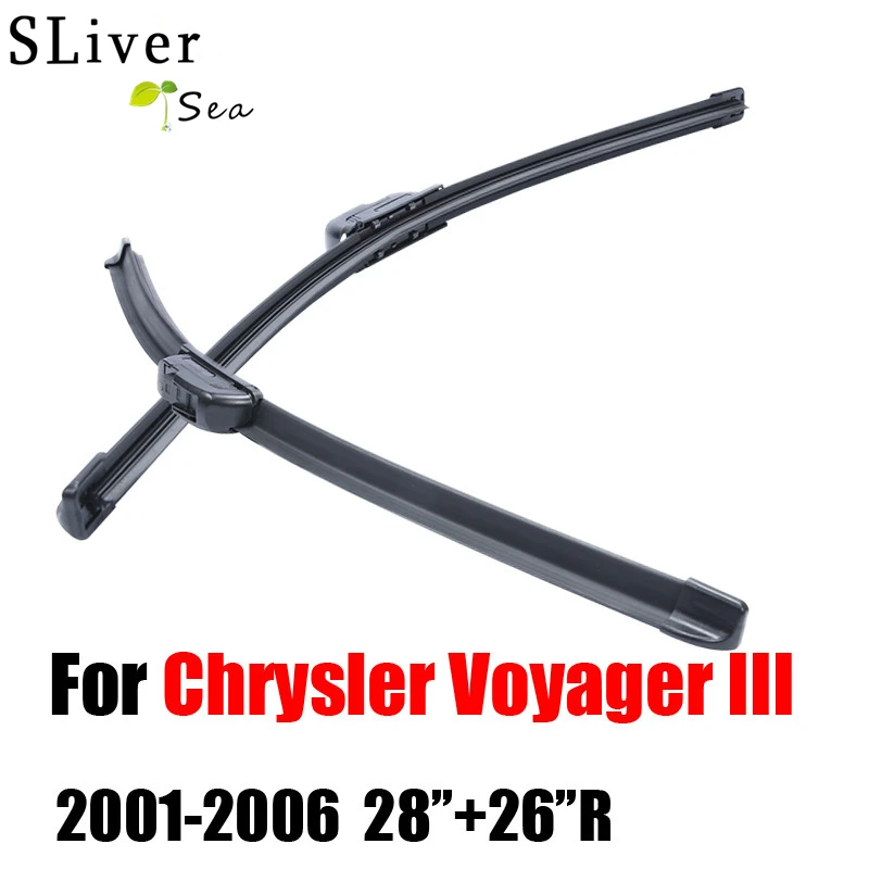 SLIVERYSEA Wiper For Chrysler Voyager 3 2001 2006 28''+26'' Car