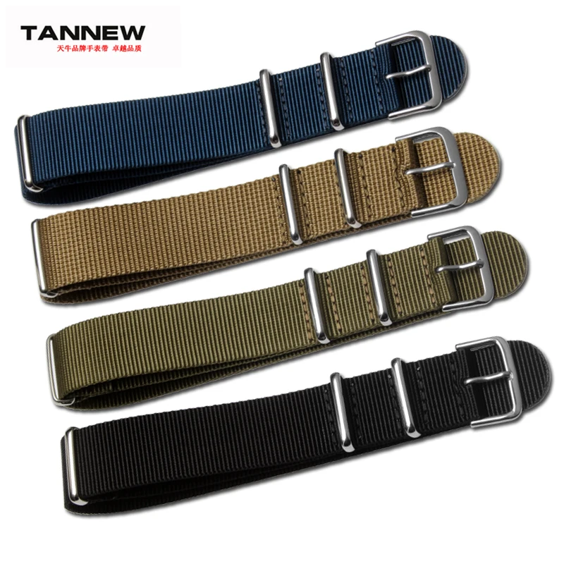 

TANNEW new arrived ultra-thin nylon style canvas wristwatch 18mm 20mm 22mm 24mm watch accessories