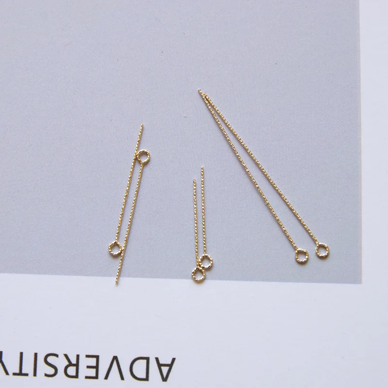 

Gold filled Scrub twisted 9 head Pins not fade for making jewelry accessories matte gold color needles 0.5*19/25/38mm 10pcs