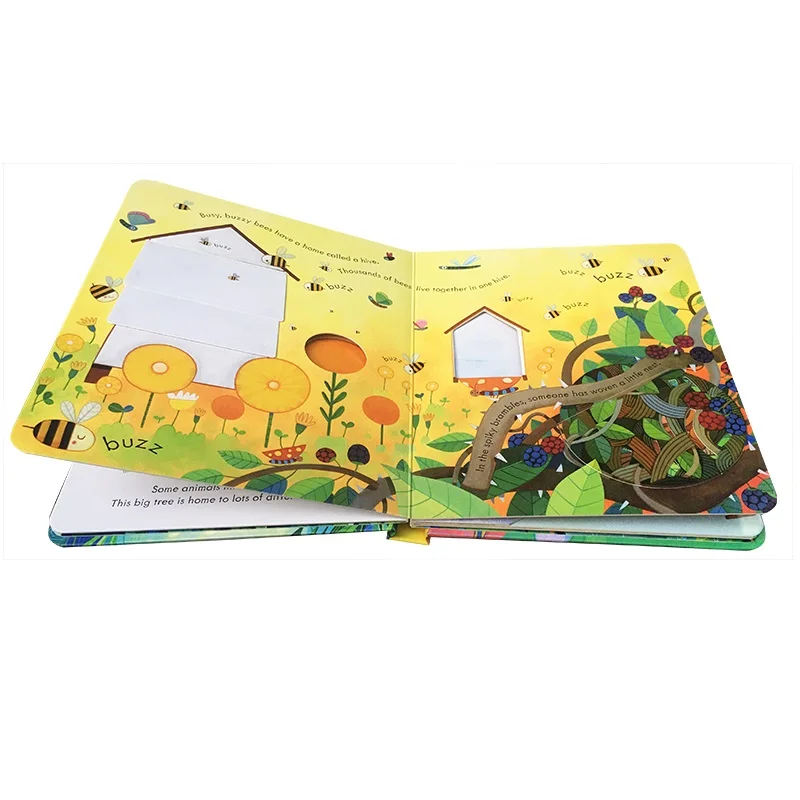 Детские развивающие 3d книжки с откидной крышкой детские книги животными подарок
