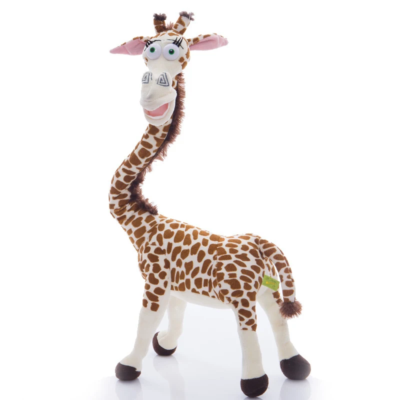 Cute 45CM Long Neck Giraffe Stuffed Plush Toy Madagascar 3 Soft PP Cotton Deer Educational Doll