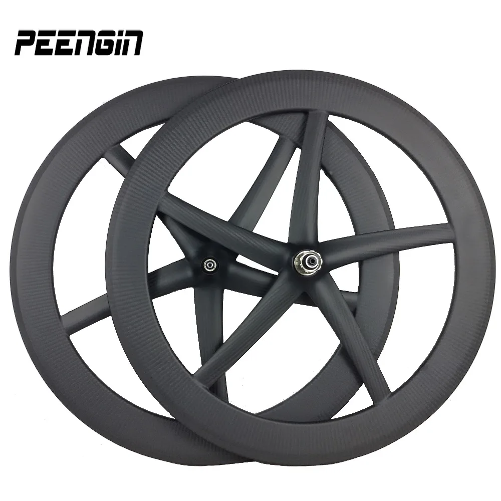 

Top Quality OEM carbon starfish track wheelset integrated 5 spoke wheel carbone bike road racing/training triathlon bicycle Part