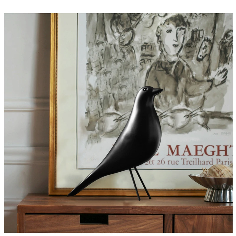 

Resin Craft Bird Figurine Statue Office Ornaments Sculpture Home Decoration Accessories Bird Sculpture
