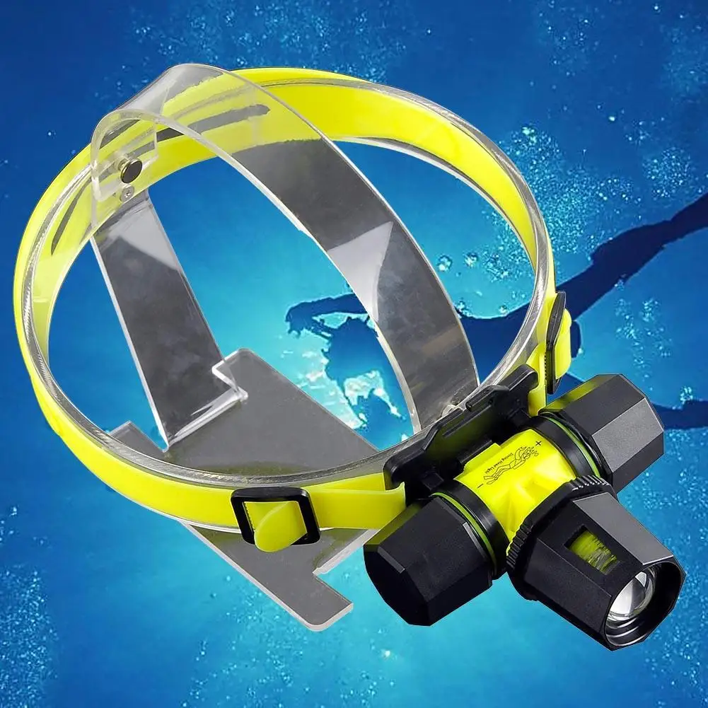 Waterproof underwater 2500Lm T6 LED Diving Zoom Headlamp Headlight