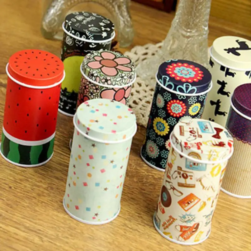 

DIVV Metal Candy Trinket Tin Jewelry Iron Tea Coin Storage Square Box Case June25 Drop Shipping