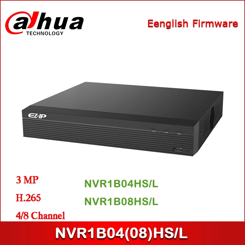 

Dahua EZ-IP NVR NVR1B04HS/L NVR1B08HS/L 4/8 Channel Compact 1U H.265 Network Video Recorder