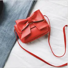 Модная сумка для девочек, милые маленькие сумки через плечо, мини-детские сумки-мессенджеры с бантиком ярких цветов