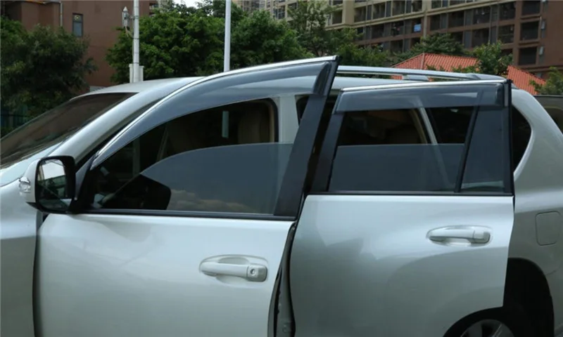 Акриловый козырек от солнца, защита от дождя, боковое окно, дефлекторы, подходят для Toyota Prado FJ150/Land Cruiser LC 150 2010