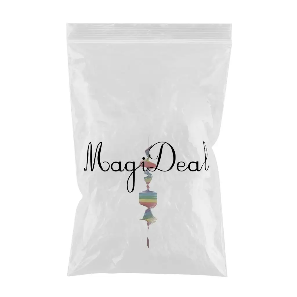 Rainbow Color Spiral Wind Garden Park Tent Charm Hanging Spinner 5 Size 