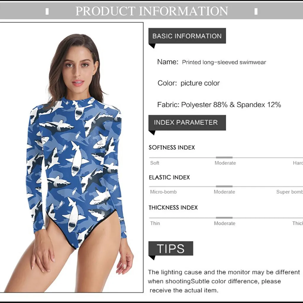 Летние пикантные элегантные Для женщин Дайвинг Rash Guard одежда с длинным рукавом