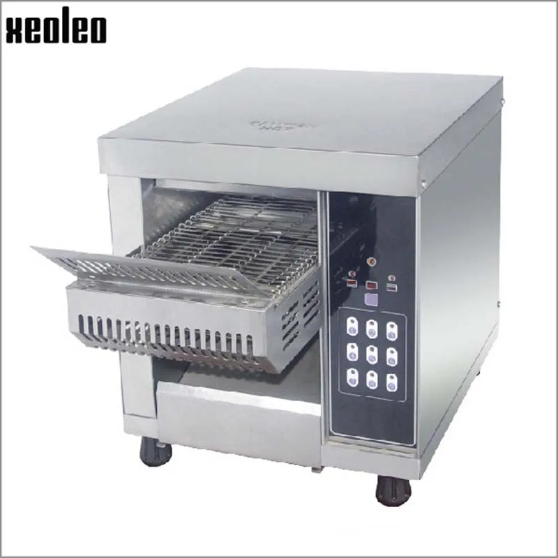 

XEOLEO Electric Toast oven Conveyor Toaster Bread baking machine Commercial Bakery oven with Digital timer control 1300W 220V