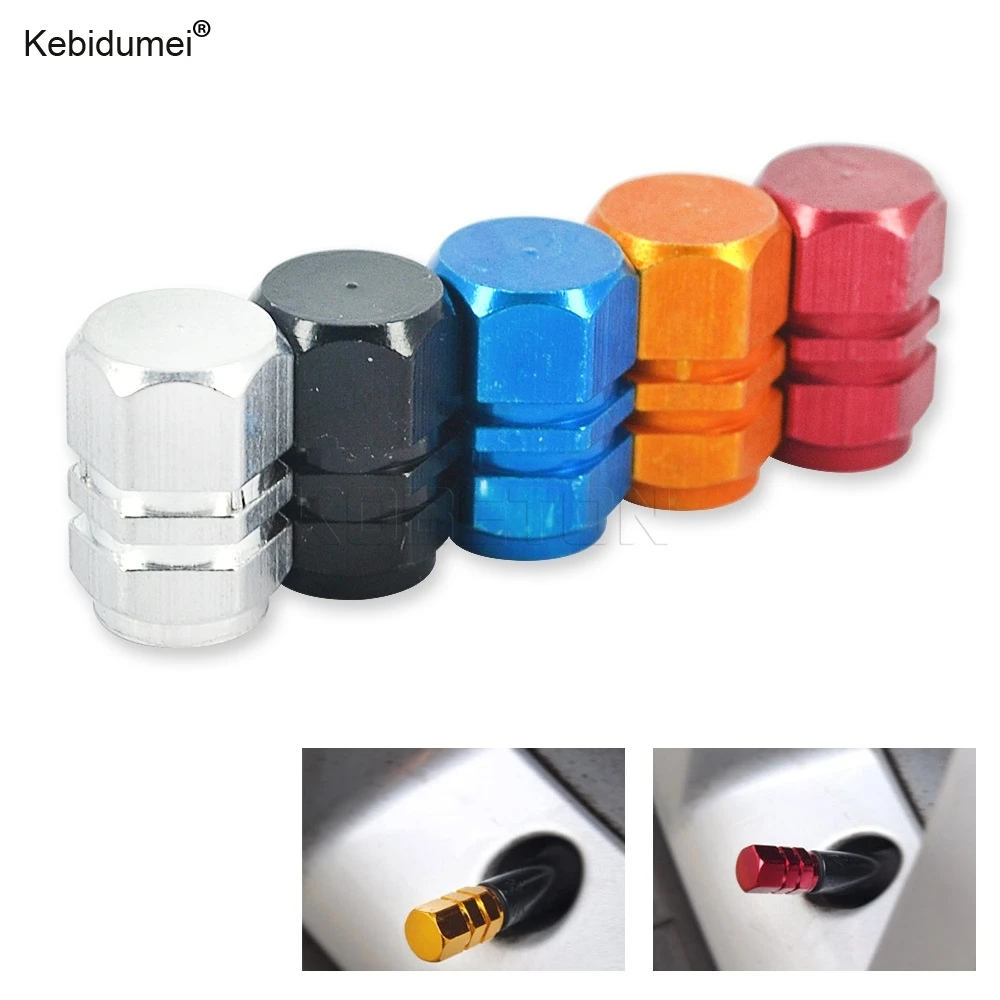 

kebidumei 8pcs Car Styling Auto Theftproof Aluminum Car Wheel Tire Valves Tyre Stem Air Caps Airtight Cover For Auto Truck