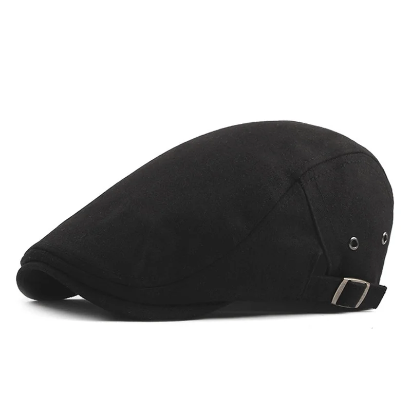 [AETRENDS] Мужские шапки в елочку плоская плюща газетная Кепка Гэтсби таксистка шляпа Z-6425 - Цвет: Black