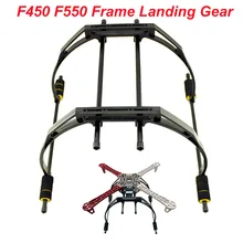 F450 f550 quadro landing gear skid fpv fotografia aérea cardan amortecimento alto pé fezes-preto