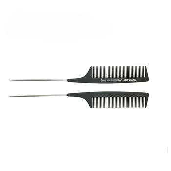 

1pcs/lot New Foshion Plastic Fine-tooth Hair Comb Metal Pin Hairdressing New Styling Anti-static Hair Style Tools
