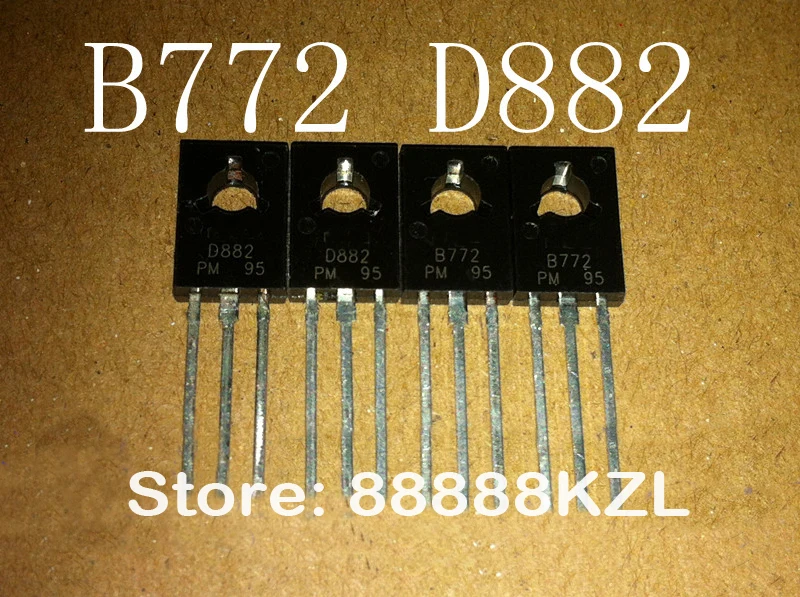 100 шт./лот 50 пар 2SD882 2SB772 D882 B772 TO-126 IGBT одна трубка используемая при сварке