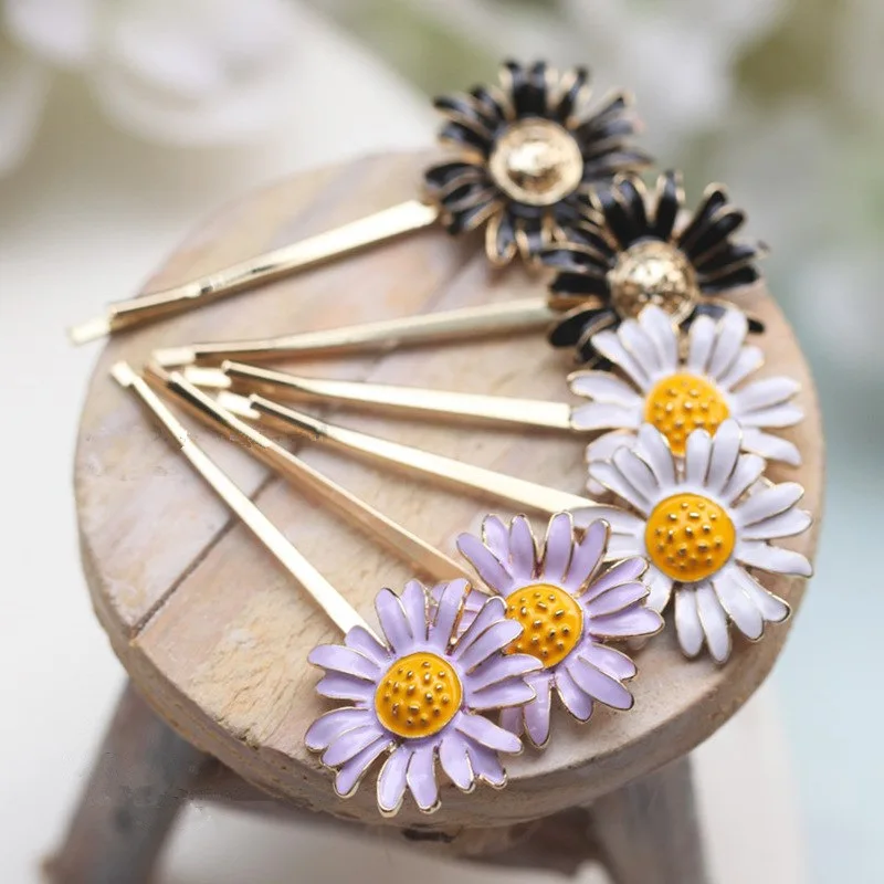 Korean fashion wholesale hair accessories hairpin small daisy flowers