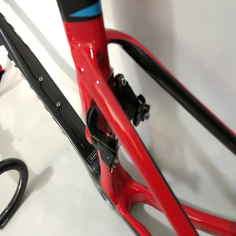 Стильная красная черная велосипедная карбоновая рама V ломается+ рука+ ломается+ подседельный штырь велосипедная карбоновая рама Сделано в Тайване