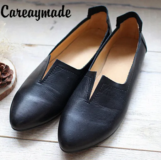 

Careaymade-Genuine Leather pure handmade shoes, the retro art mori girl shoes,Women's casual shoes Flats shoes,#1038
