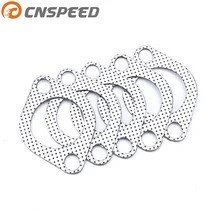 CNSPEED 2,25 дюйма 56 мм алюминиевый фланец для выхлопной трубы, универсальный уплотнитель выхлопной трубы с двумя отверстиями, 5 шт./партия, c101291