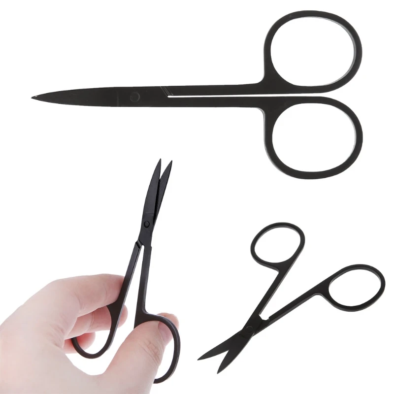 Pro Eyebrow Trimmer Scissors Stainless Steel Hair Removal Beauty Makeup